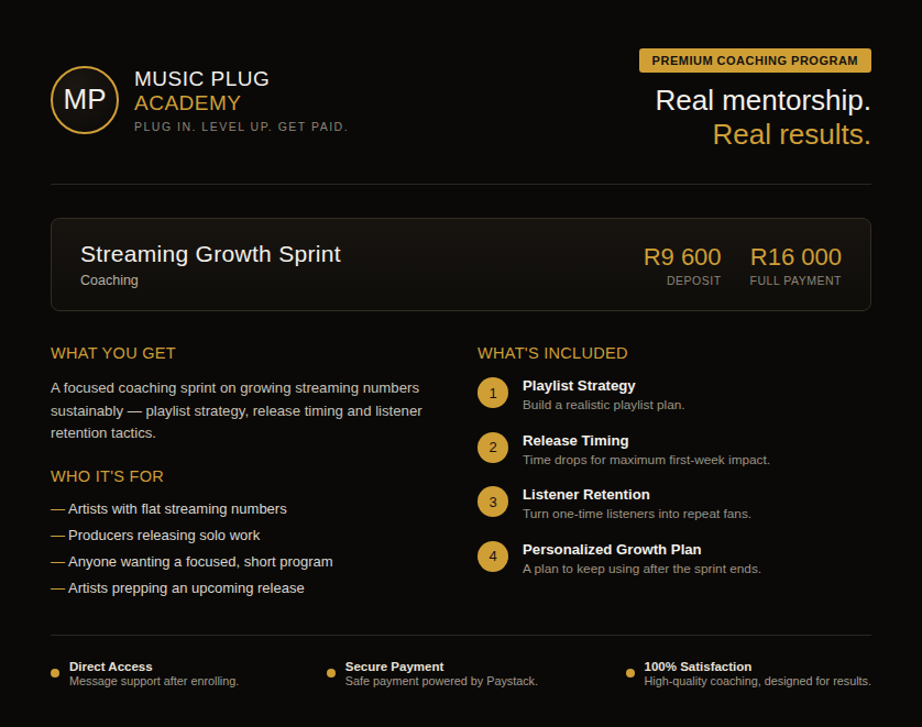 Streaming Growth Sprint (Coaching)